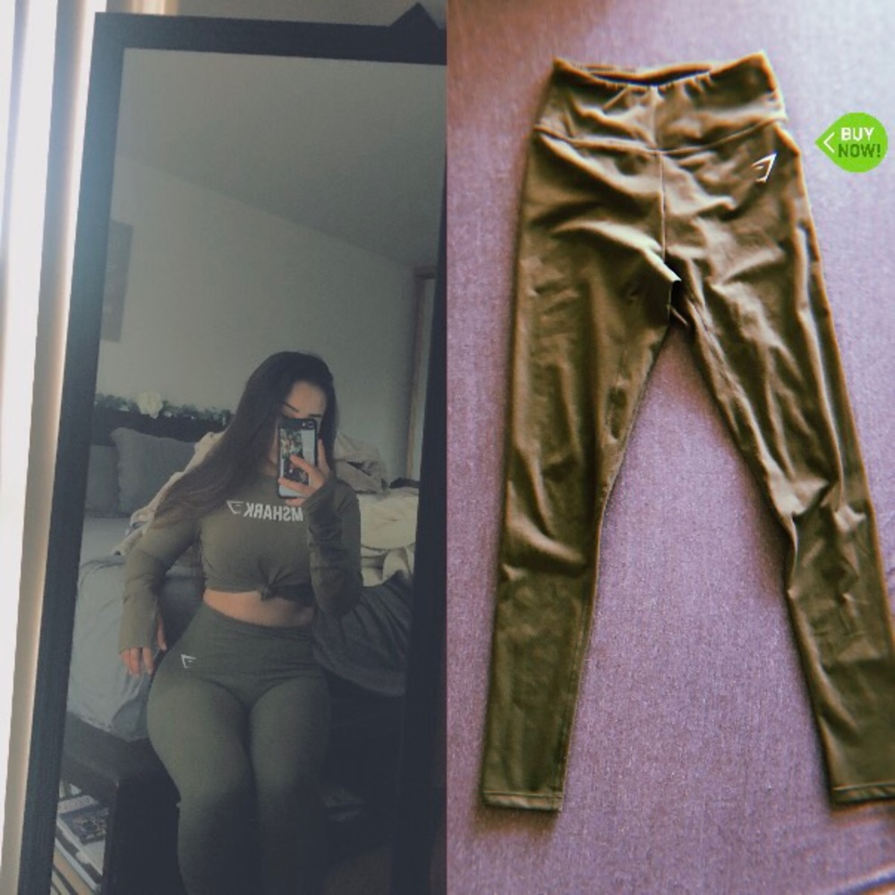 Gymshark Dreamy Khaki Green Leggings